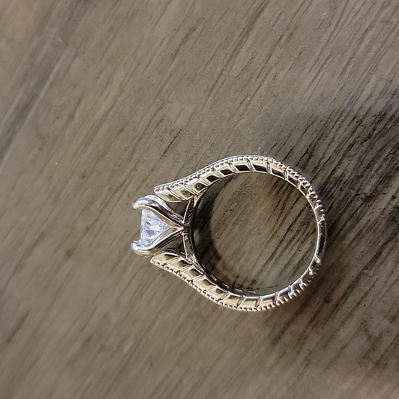 Faux Pear Shaped Diamond  & Ruby Accents - Picture 6 of 7